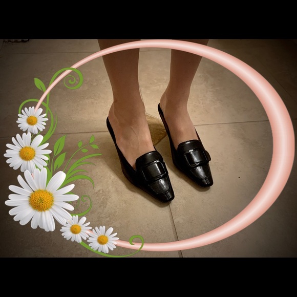 $150 ⭐️NEW⭐️Cole Haan Black Leather Kitten Mules - Picture 5 of 14